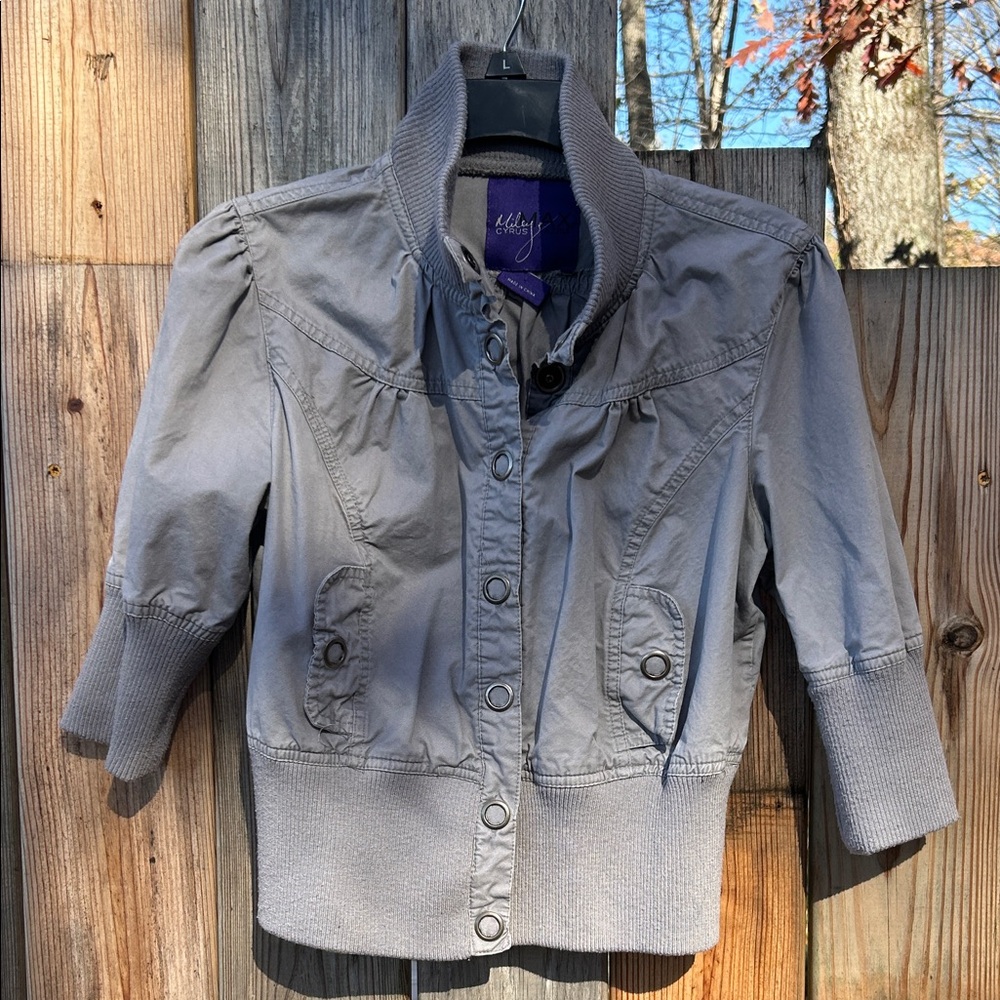 Gray Button-Up Jacket